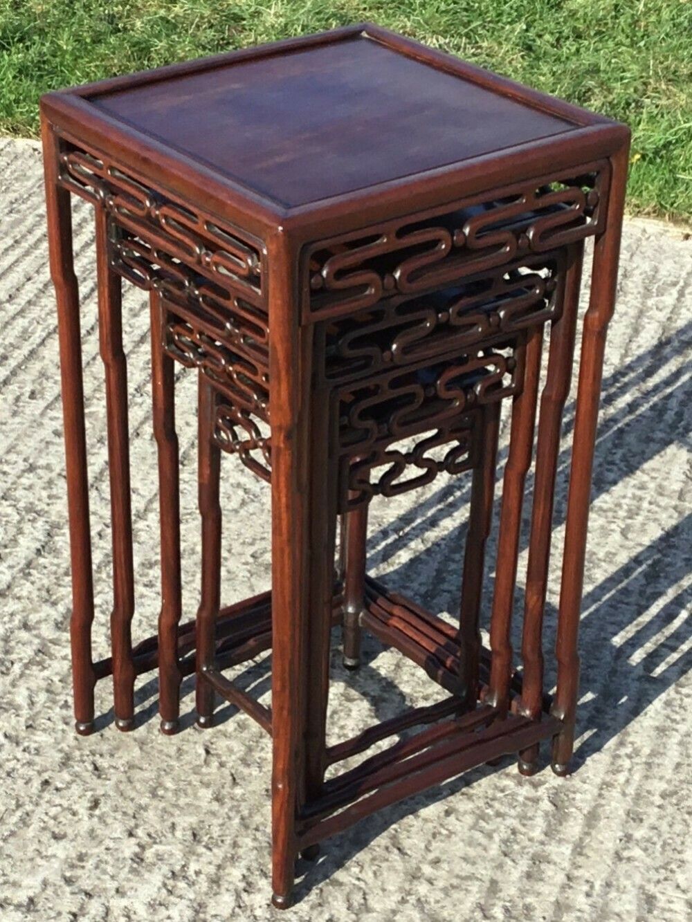 Fabulous Nest Of Four Chinese Rosewood Tables photo buy
