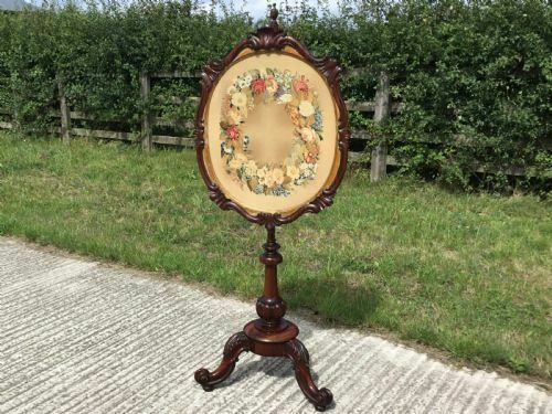 Rosewood Pole Screen Of Grand Proportions photo Furniture