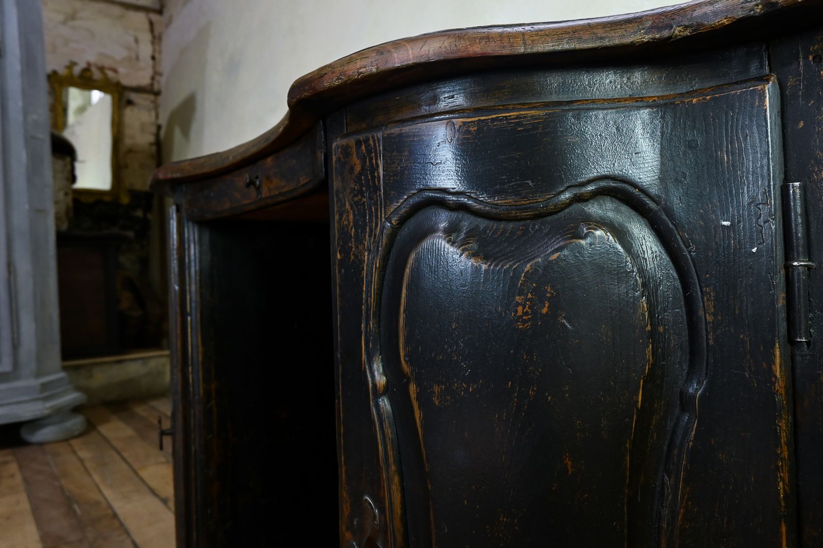 A 17th Century North Italian Ebonised Baroque Desk photo for sale