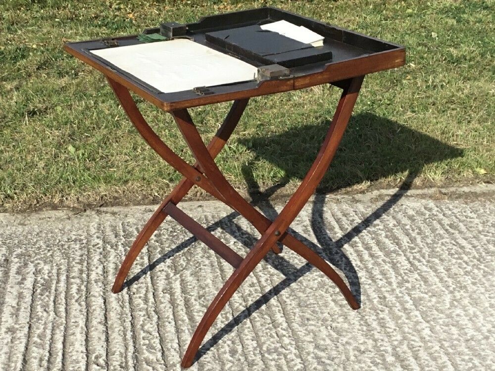 Mahogany Folding Coaching Table For Restoration photo for sale