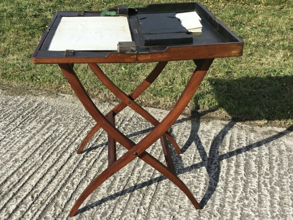 Mahogany Folding Coaching Table For Restoration photo Furniture