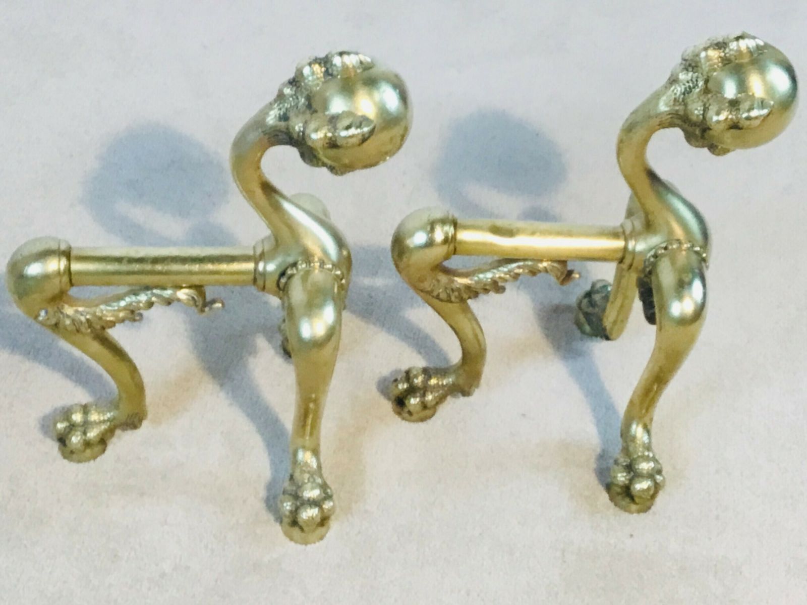 Rare Brass Fireside Suite Of Claw & Ball Design photo 295.0