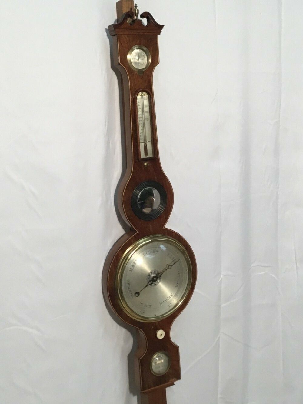 photo furniture Inlaid Mahogany Barometer By J Groce, York