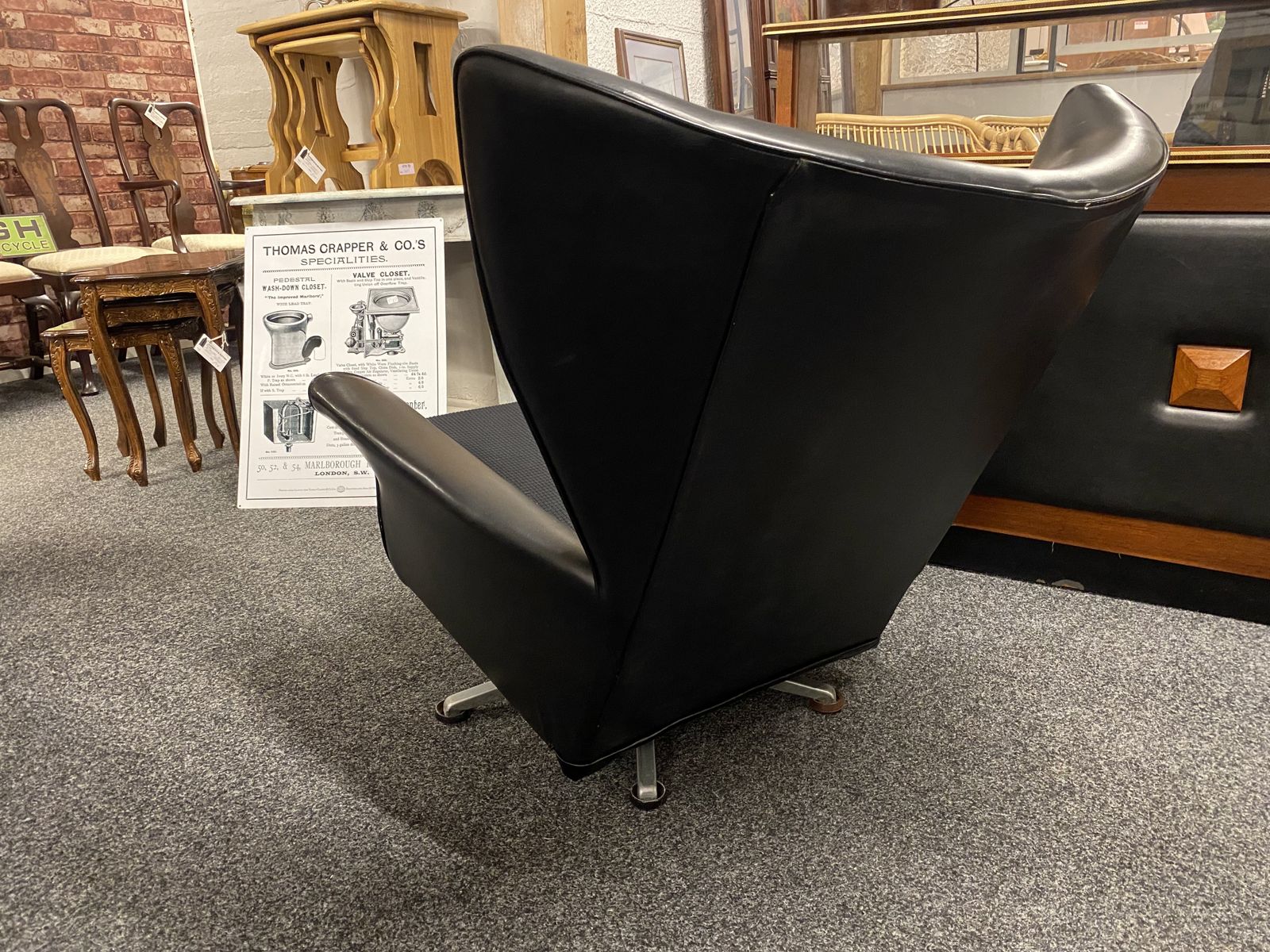 Black G Plan Swivel Chair, 1960s photo 395.0