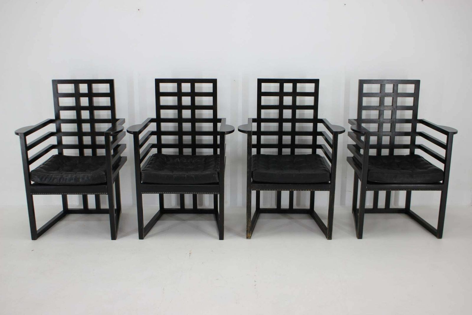 Set Of Four Josef Hoffmann Armloffel Chairs Made By Wittmann, Austria photo furniture