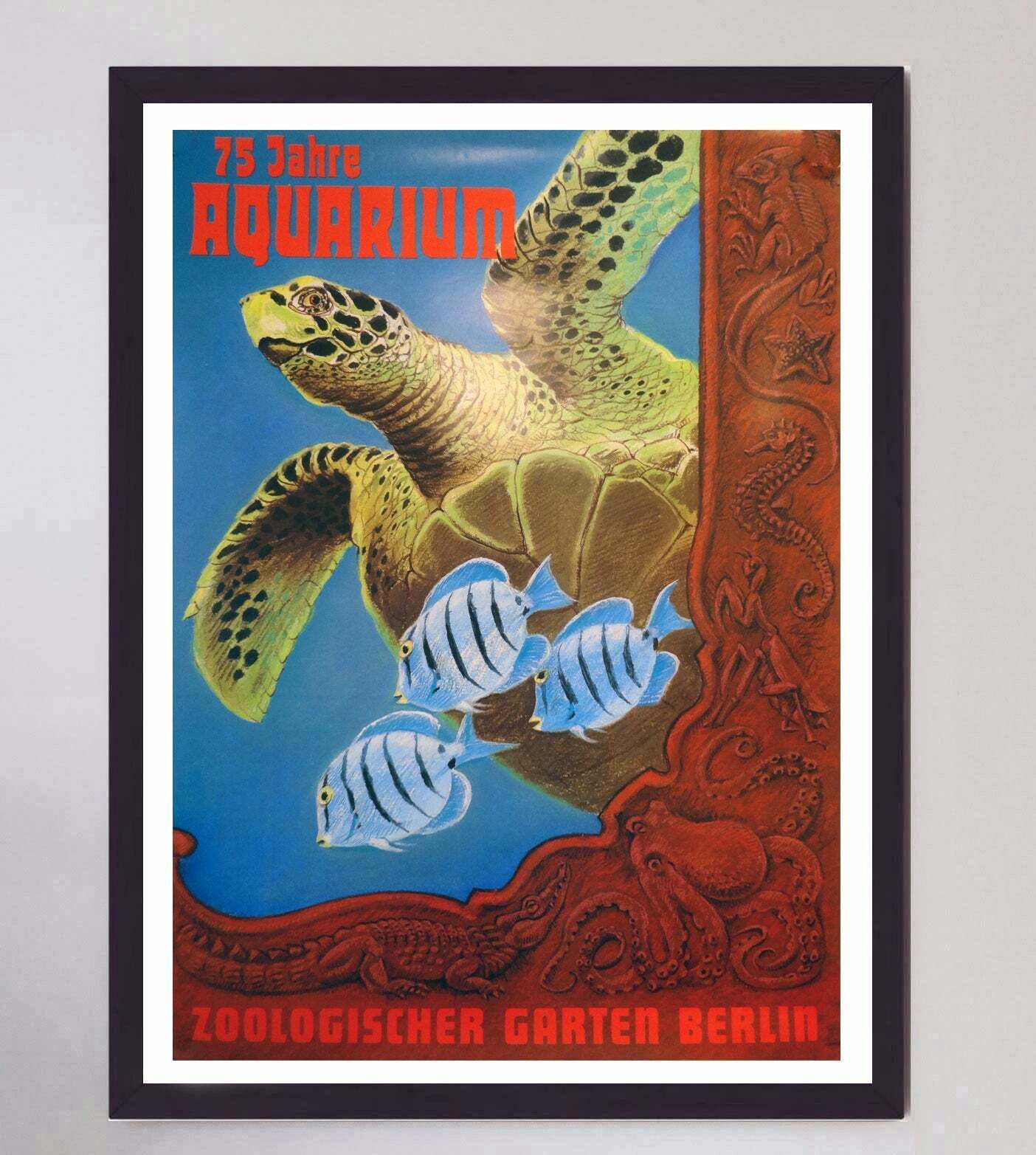 Berlin Zoo Aquarium  Original Vintage Poster photo furniture
