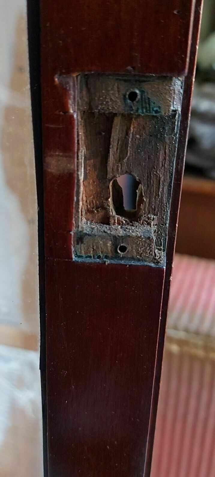 1920's Mahogany Double Door Display Cabinet On Queen Anne Legs For Restoration photo buy