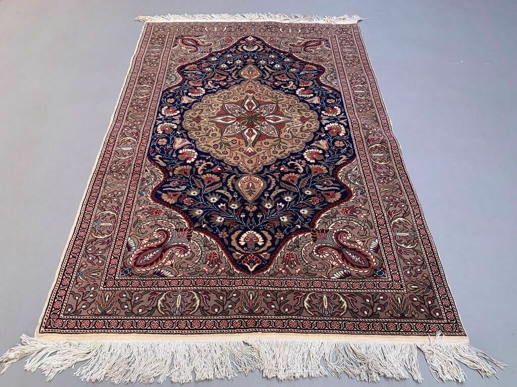 Vintage Turkish Rug 225x145 Cm, Tribal Wool Carpet Large photo Textiles