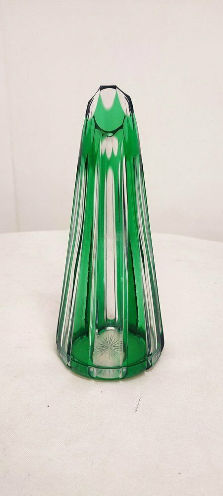 Bohemian Crystal Vase Czech Republic 1980s photo for sale
