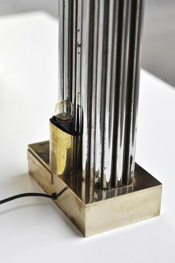 Belgian Brass And Metal Sculptural Lamps By Georges Mathias, 1970s, Set Of 2 photo Art