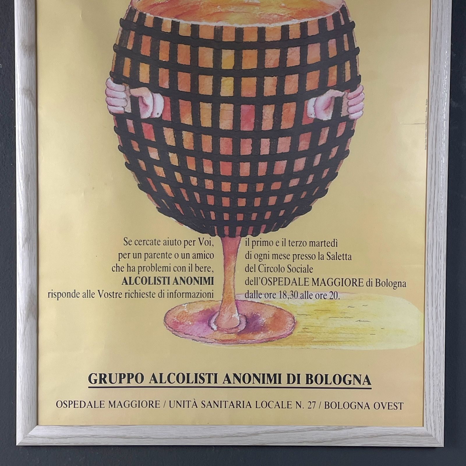 Original Posters From Alcoholics Anonymous Design By Ennio Tamburi Bologna Italy 1980s Set Of 4 photo for sale