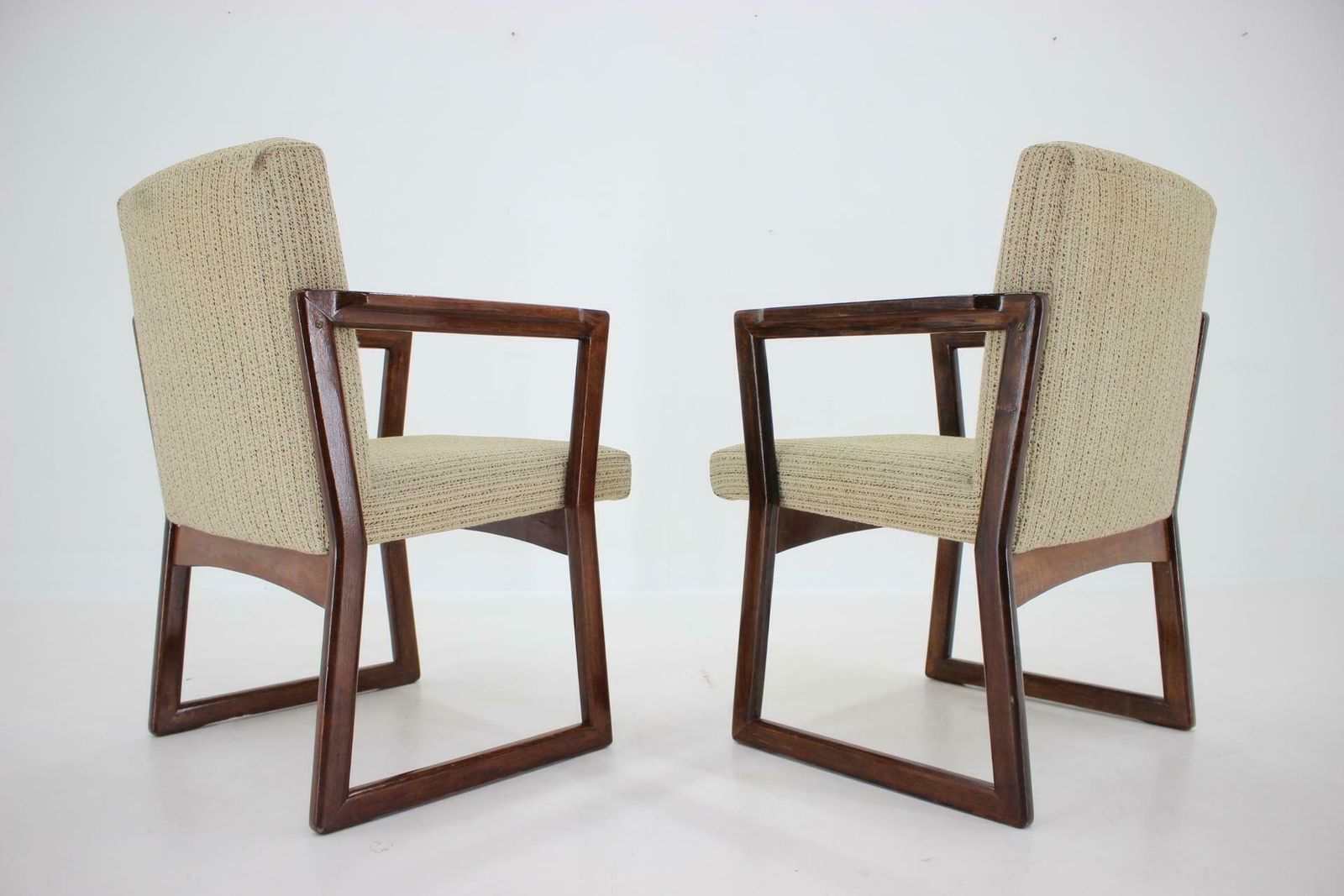 photo for sale 1960s Pair Of Beech Armachairs, Czechoslovakia