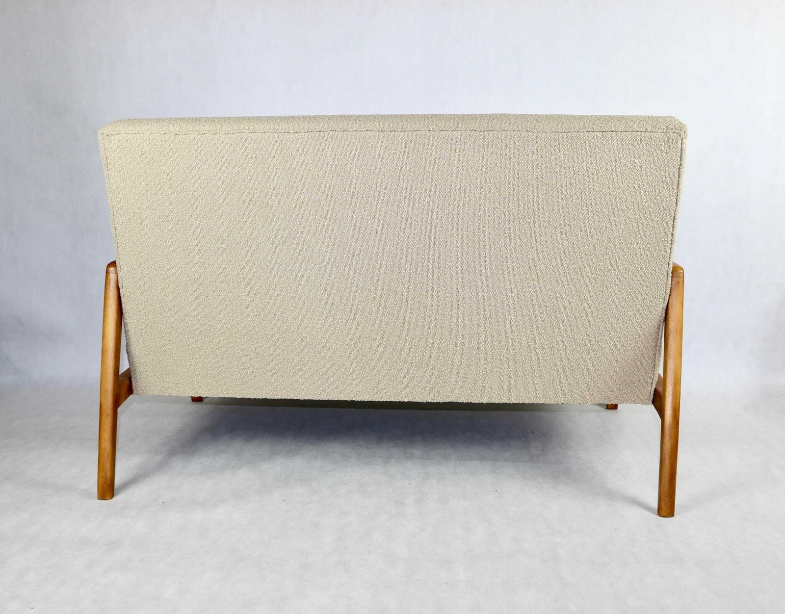 Beautiful Vintage Two Three Seater Sofa With Armchairs From The 70s   Beige Boucle photo vintage