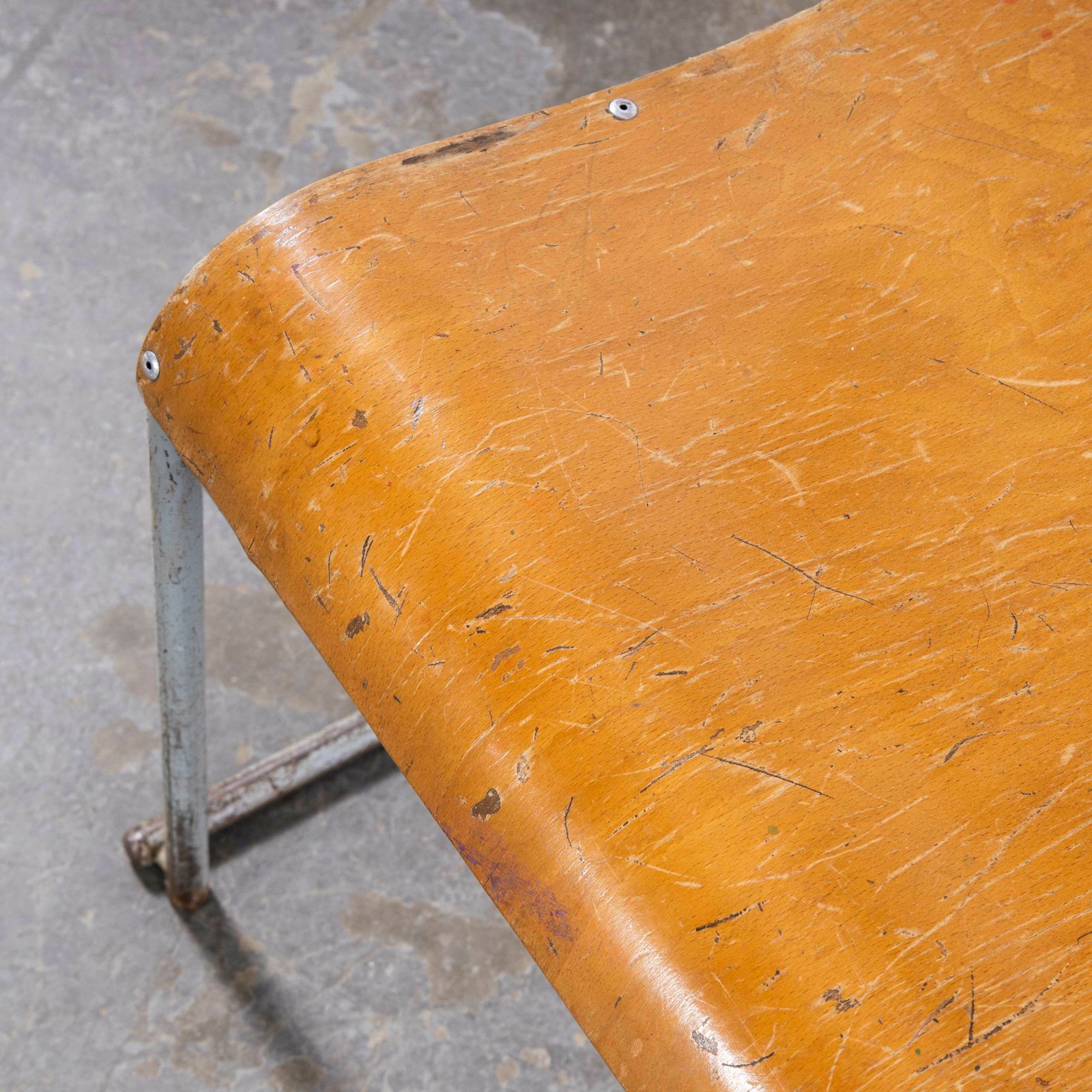 1950’s Dual Tubular Metal Grey Dining Chairs – Set Of Four photo vintage