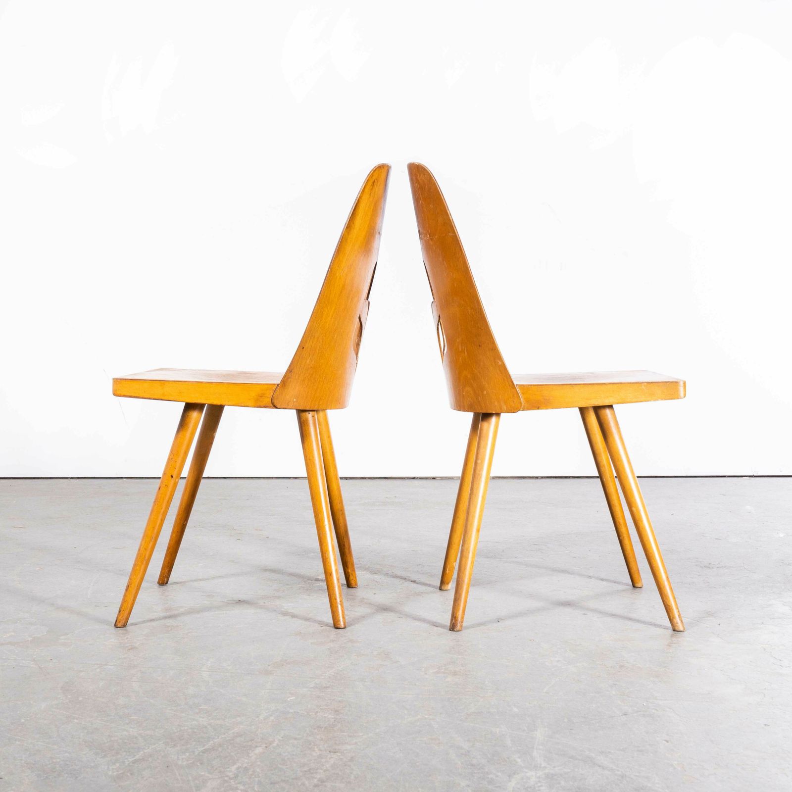 photo furniture 1950’s Fretwork Detail Dining Chairs By Radomir Hoffman – Pair
