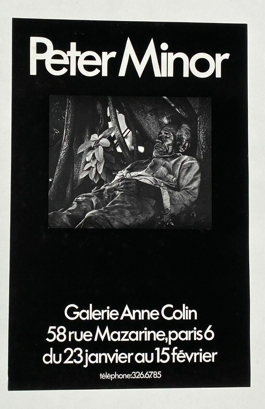 Peter Minor   Art Painting Exhibition Poster Galerie Anne Colin Paris