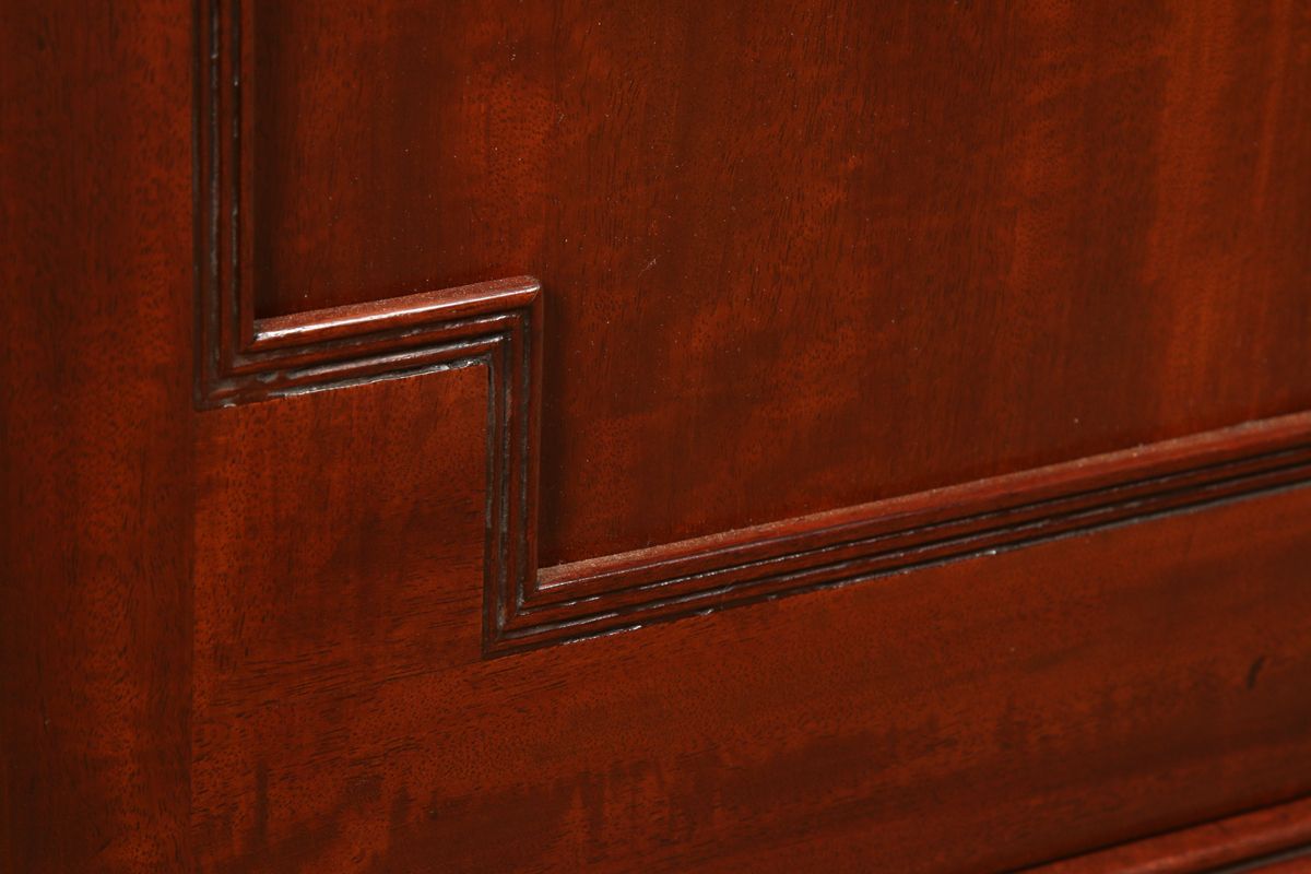 photo furniture English Pair Of Regency Figured Mahogany Pedestal Cabinets / Cupboards (Circa 1820)