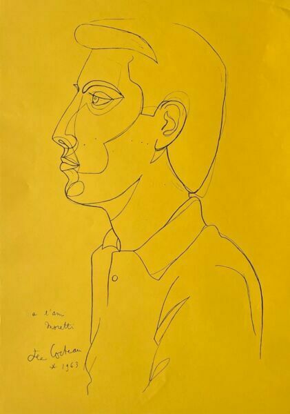 Cocteau Jean   Original Lithograph Signed Plate   Moretti   Surrealism 1963