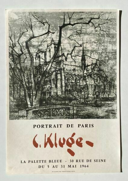 Constantine Kluge   Portrait Of Paris Exhibition Poster 1964
