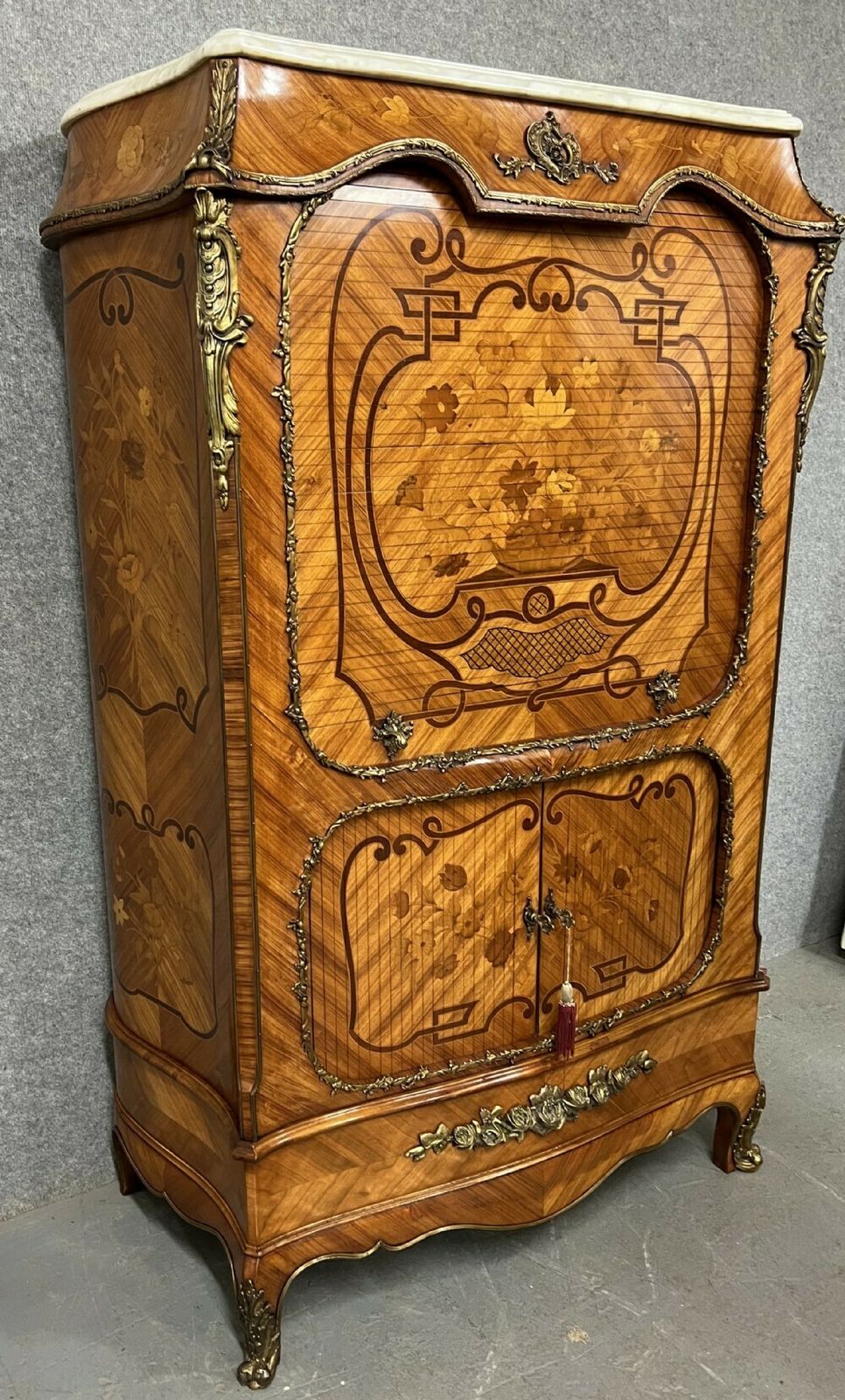 Stunning French Kingwood & Marquetry Cocktail Cabinet