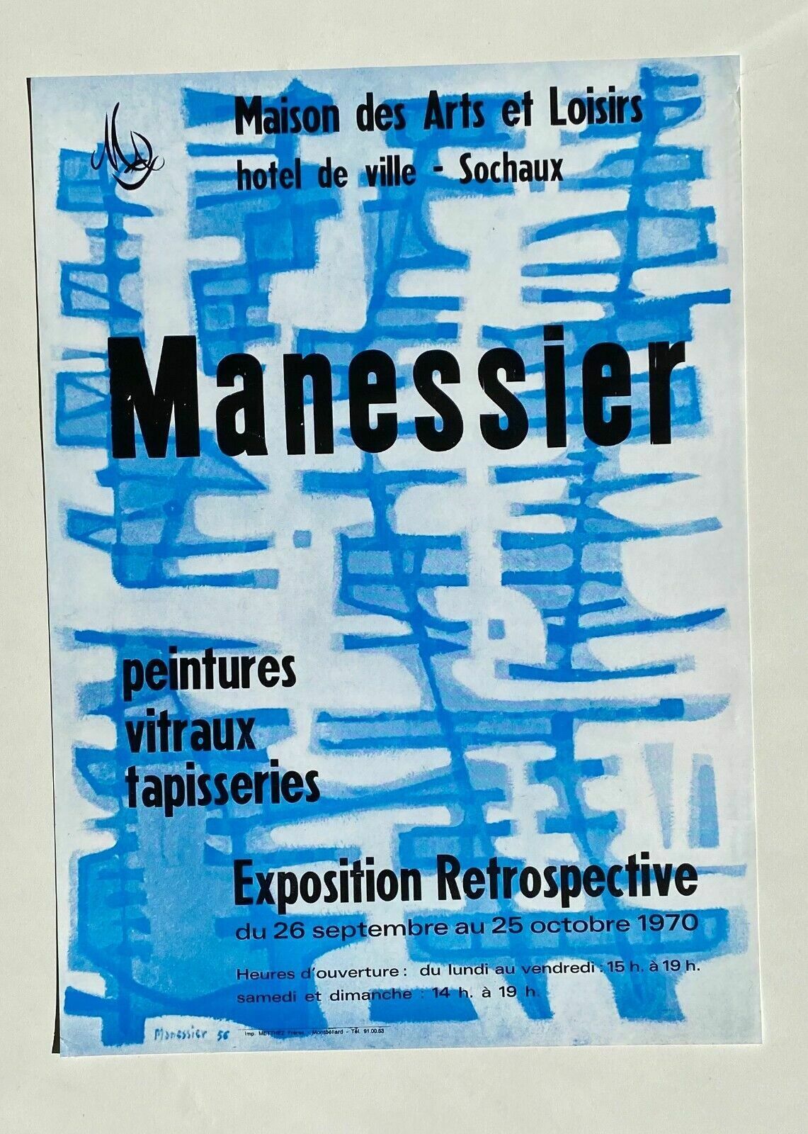 Manessier Alfred   Poster Painting Retrospective Exhibition 1970