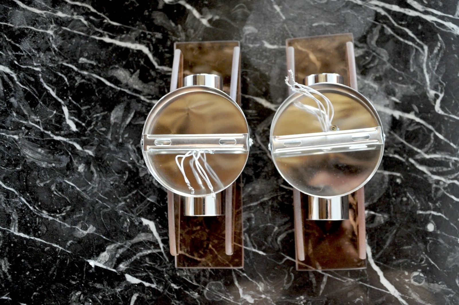 Pair Of Veca Sconces In Pink Murano Glass Italy 1970 photo Lighting