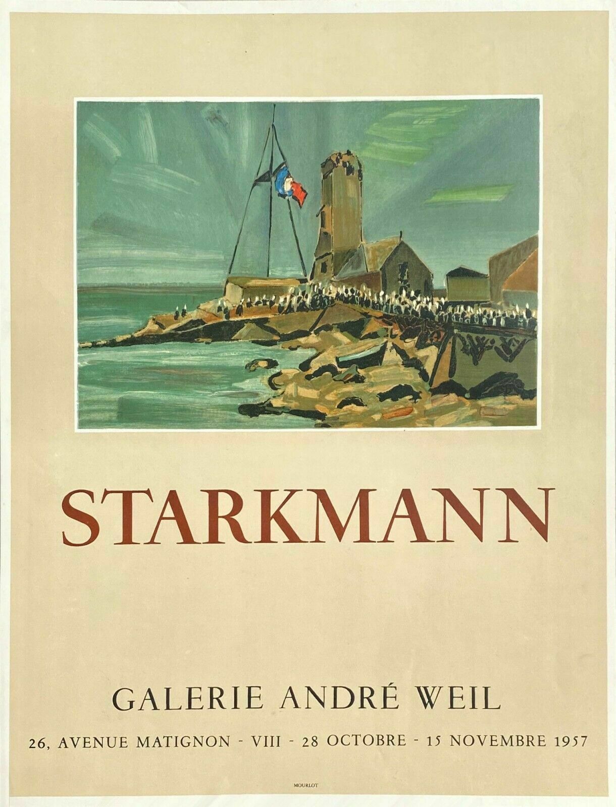 Starkmann Leopold   Beautiful Poster In Lithography   Mourlot 1957 André Weil
