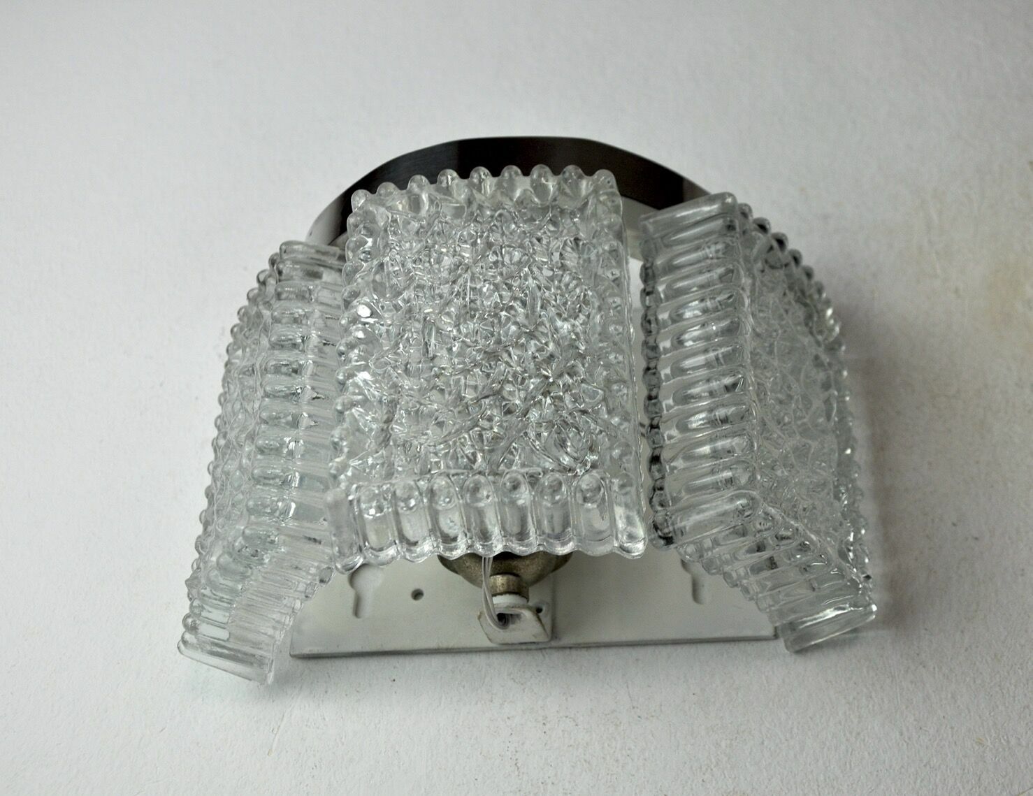 Wall Lamp By Kaiser Leuchten In Frosted Glass Germany 1960 photo vintage
