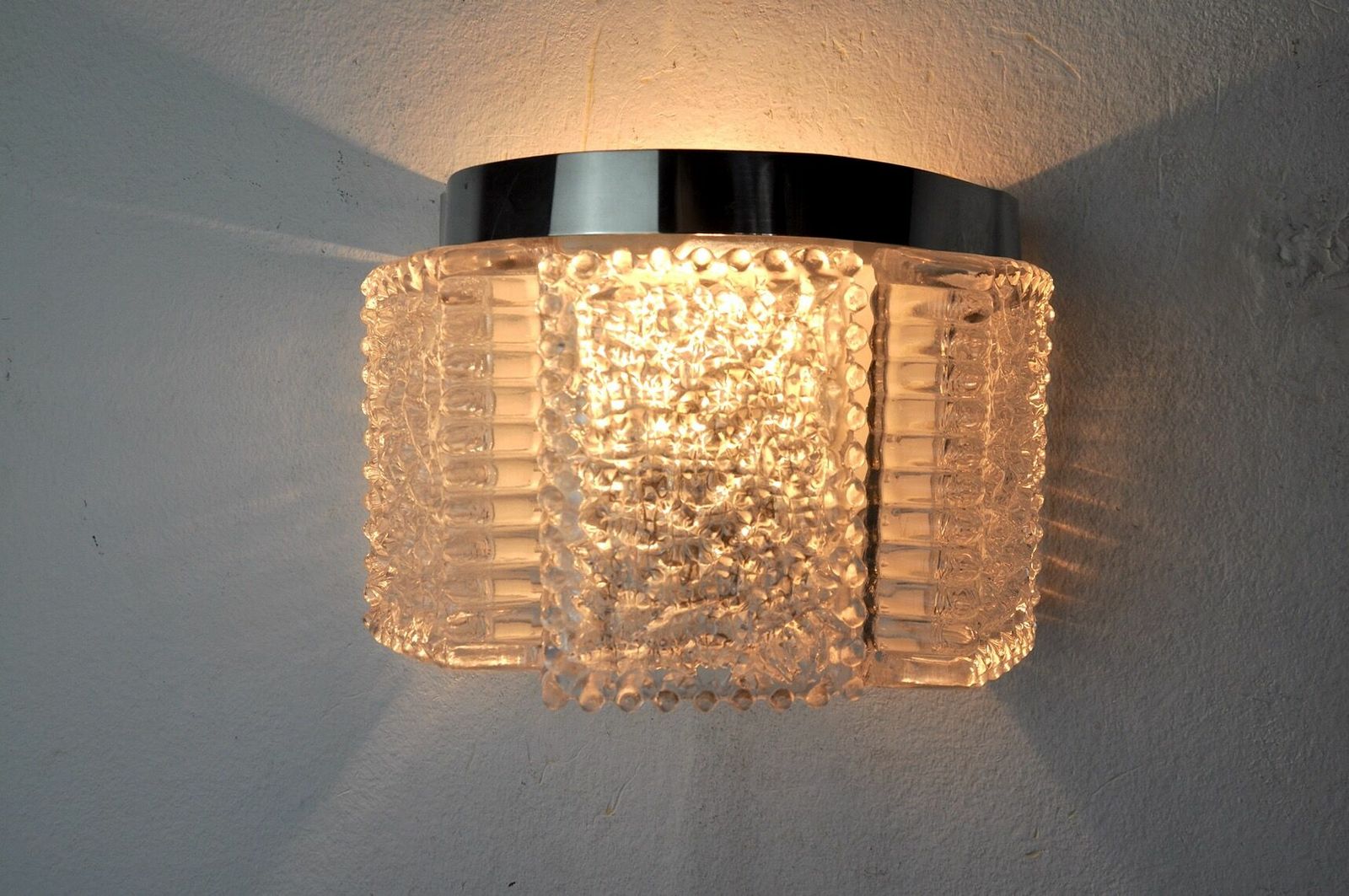 photo furniture Wall Lamp By Kaiser Leuchten In Frosted Glass Germany 1960