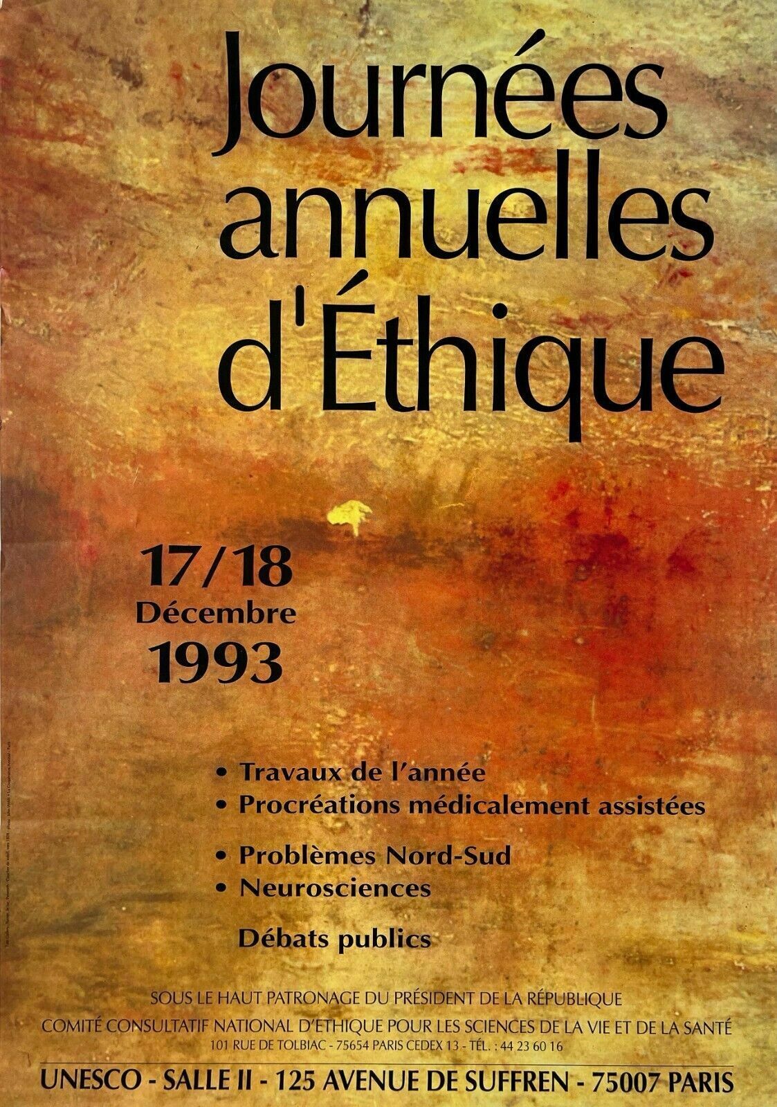 Poster Annual Days Of Ethics Paris Philosophy 1993