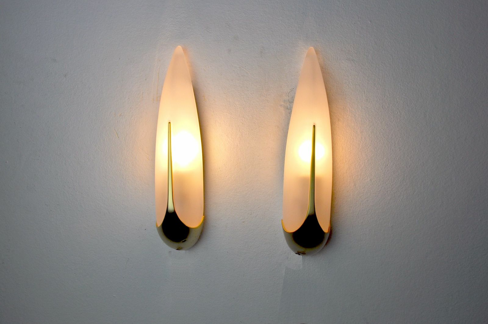 Pair Of "Ears Of Corn" Sconces Idearte Spain 1980 photo vinterior