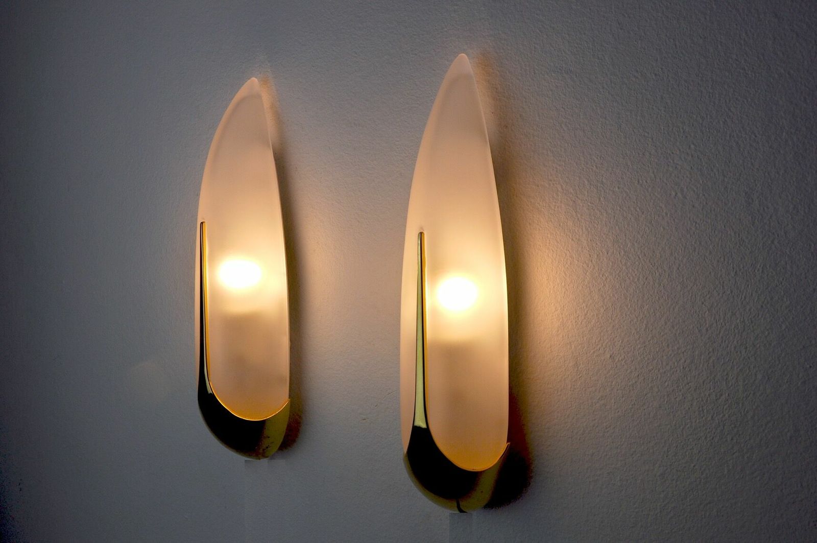 Pair Of Idearte "épis" Sconces, Glass And Metal, Spain 1980 photo Lighting