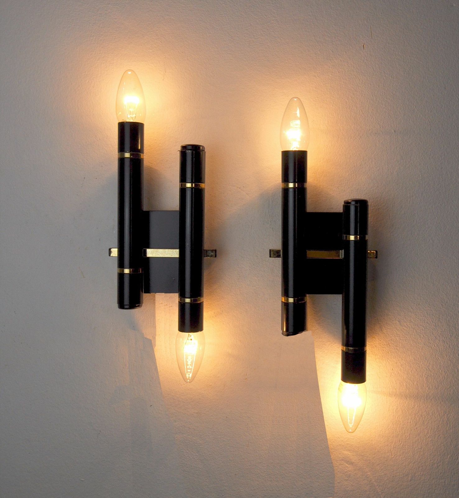 Pair Of Tubular Sconces From The Sciolari House, Italy, 1970s photo 1840.0