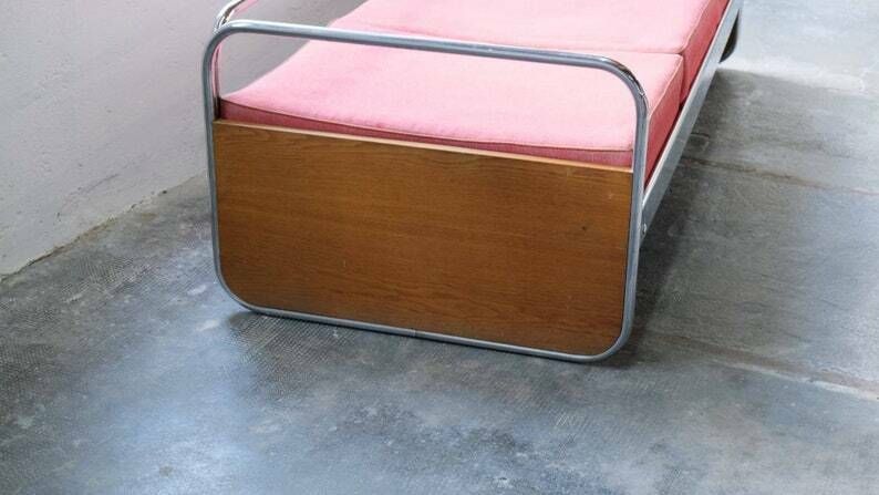 Bauhaus Sofa / Daybed Made Of Chrome Plated Steel Tubes photo vinterior