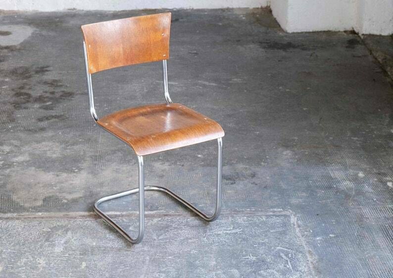 Bauhaus Cantilever Chair After Mart Stam, Honey Brown photo furniture