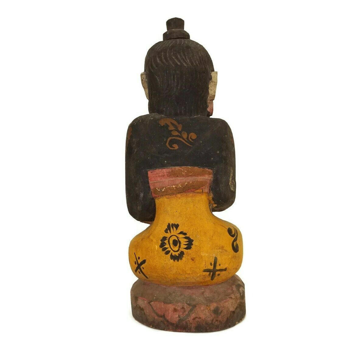 Hindu God Carved Wood Temple Figurine, Bali Souvenir Statue, Spiritual Asian Home Decor photo Home Decor
