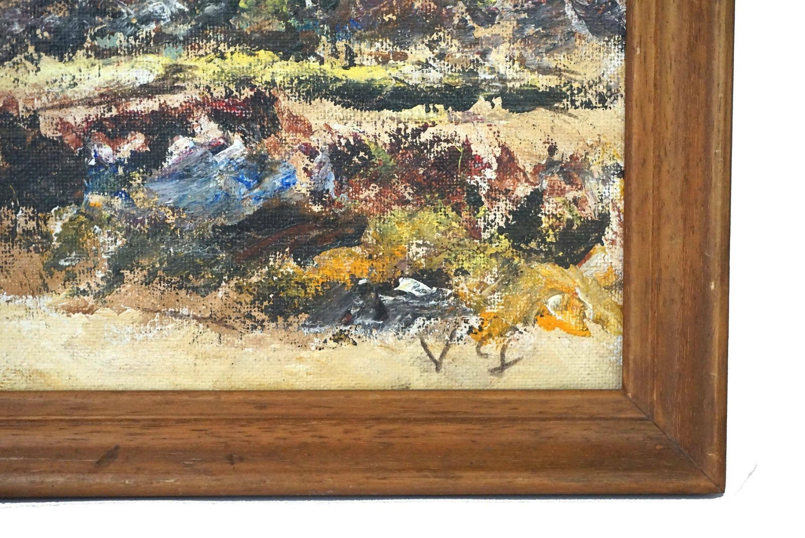 Olive Tree And Farmhouse Landscape Painting In Provence, Original Signed Art photo Art