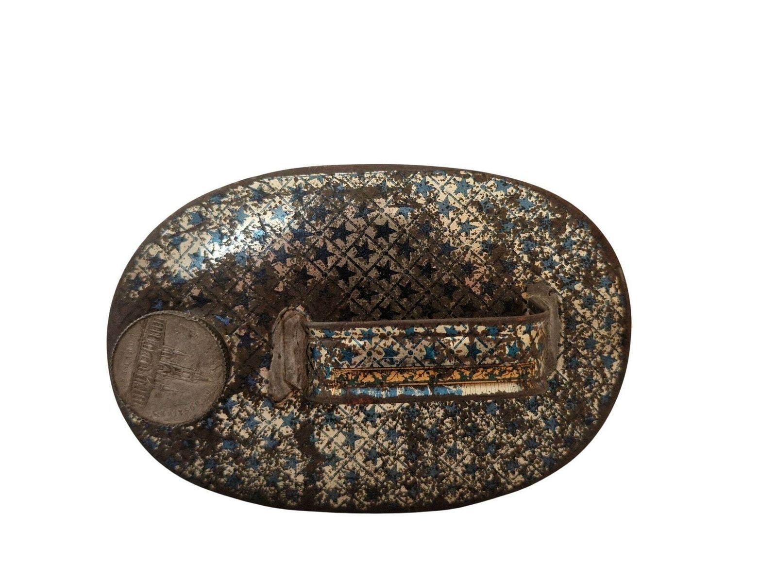 Antique Lourdes Souvenir Holy Water Flask, French Antique Tin Canteen photo buy