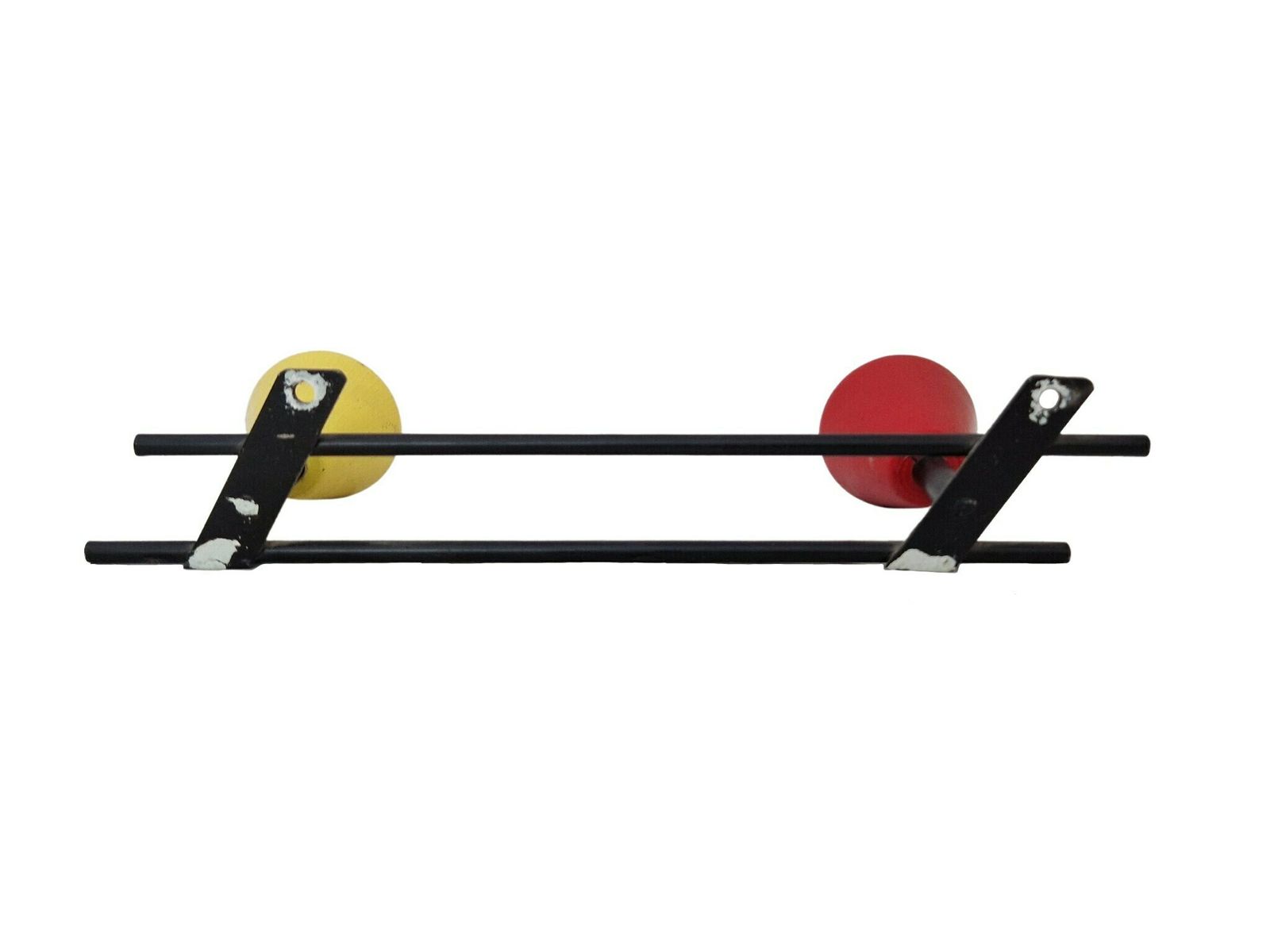photo for sale Mcm Atomic Era Coat Rack And Hat Hooks, 1950s French Mid Century Modern Sputnik Home Wall Decor