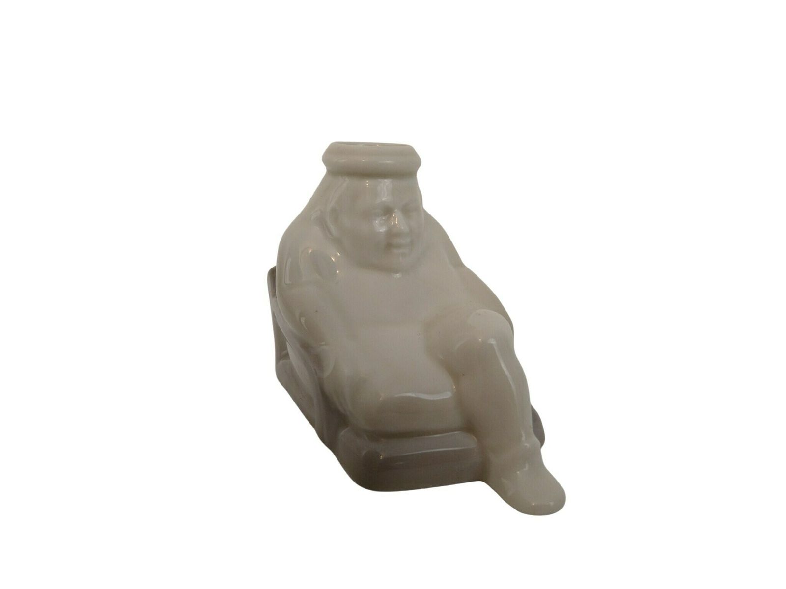Limoges Porseleinen Figuratief Inktpot Van Camille Tharaud, Antiek Frans Reclamekeramiek – Man In Stoel photo buy