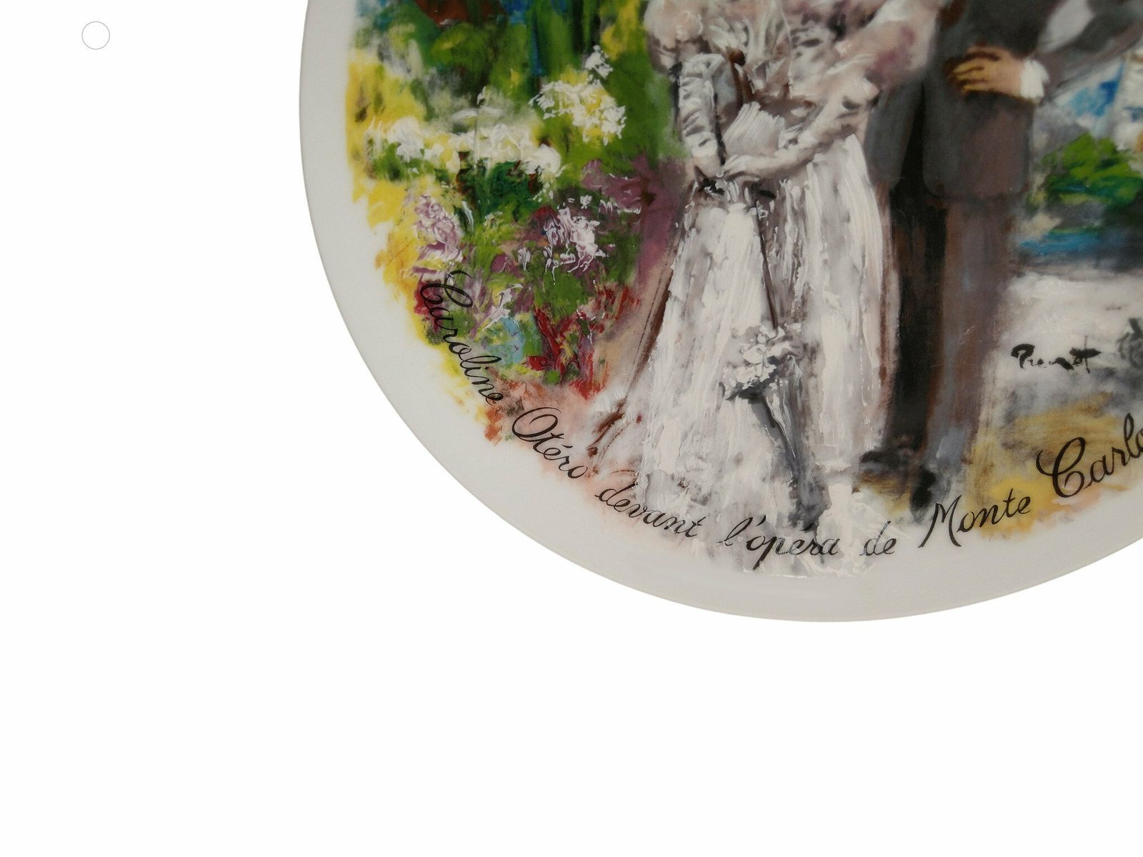 Limoges Porcelain Collectors Plate With Caroline Otero Portrait By Pierre Laurent Brenot photo vintage