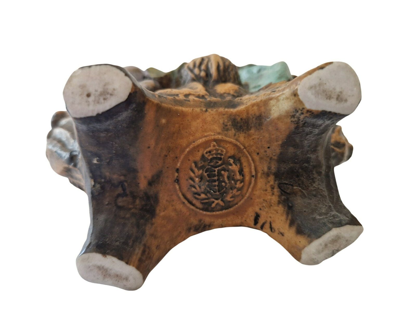 photo for sale 1960s Borghini Lacrima Christi Wine Decanter, Hand Painted Italian Ceramic Majolica Bottle