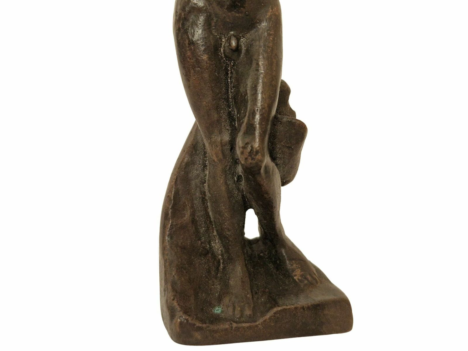 Michelangelo De Stervende Slaaf Beeldje, Frans Kunstbrons Figurine, Reproductie Van Michelangelo Sculptuur photo vintage