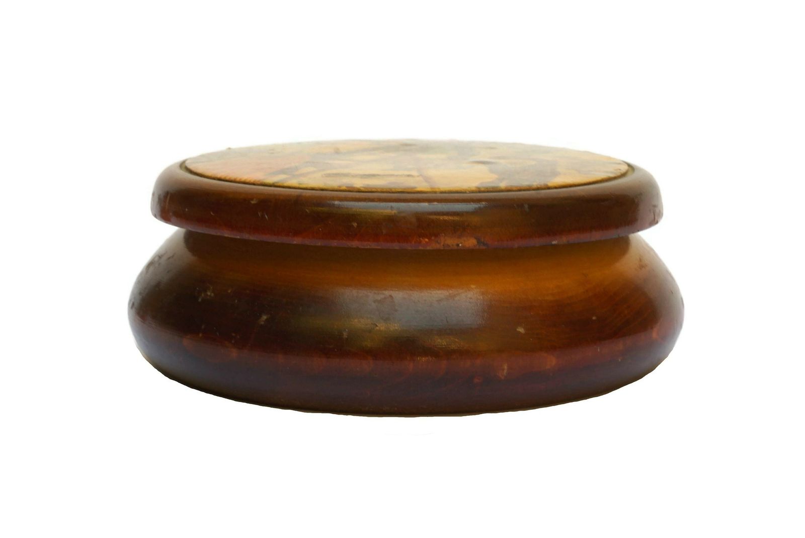 photo for sale Provence Souvenir Wooden Box With Olive Tree And Arlesienne Lady, French Jewelry Trinket Dish