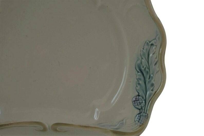 Antique Majolica Artichoke And Asparagus Plate By Fives Lille French Ceramic Wall Plate And Country Kitchen Decor photo Home Decor