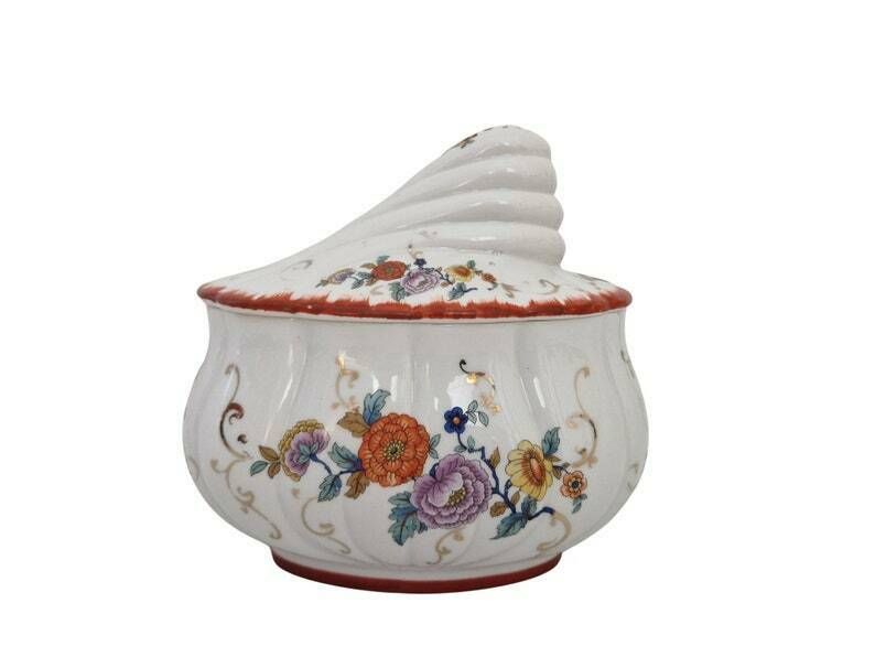 French Couleuvre Porcelain Bonbonniere By Albert Laurent Floral Candy Dish photo Home Decor