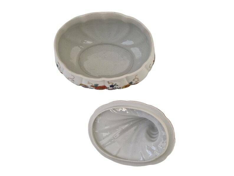 photo furniture French Couleuvre Porcelain Bonbonniere By Albert Laurent Floral Candy Dish