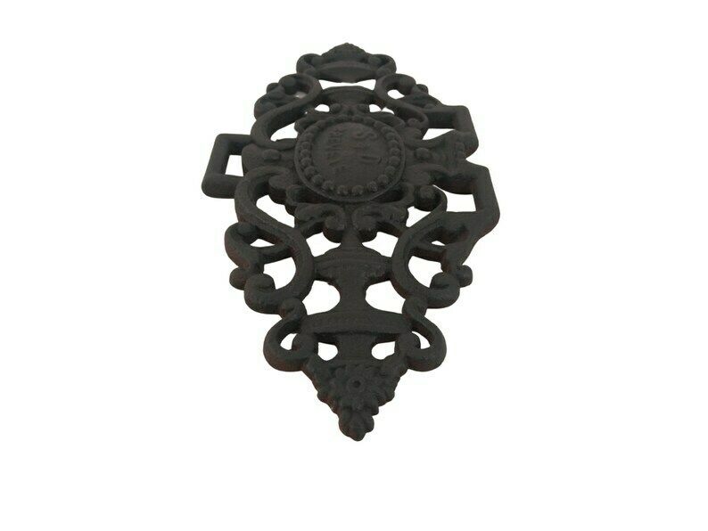 French Architectural Salvage Decor, Cast Iron Garden Gate And Garden Ornament Plaque photo 87.0