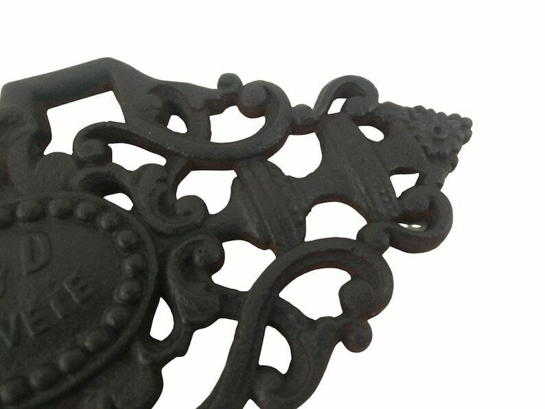 photo furniture French Architectural Salvage Decor, Cast Iron Garden Gate And Garden Ornament Plaque