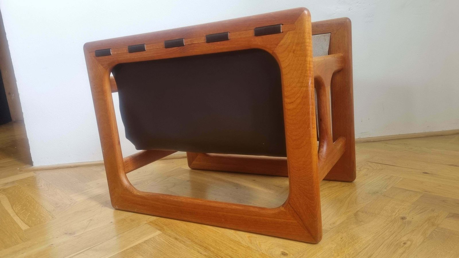 Home Decor Midcentury Teak Magazine Rack, Salin Møbler, Aksel Kjersgaard, Denmark, 1970s photo